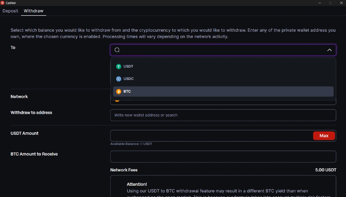 Illustrative account interface